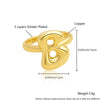 Wholesale Rings Copper Electroplated With English Letters Trendy Unisex Open Rings