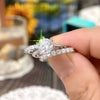Wholesale Rings Copper Geometric Inlaid Zircon Women's Couple Style