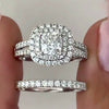 Wholesale Rings Copper Geometric Minimalist Style Inlaid Zircon Women's Engagement Rings