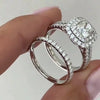 Wholesale Rings Copper Geometric Minimalist Style Inlaid Zircon Women's Engagement Rings