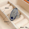 Wholesale Rings Copper Geometric Style Royal Blue Zircon