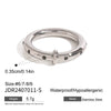 Wholesale Rings French Retro Style Stainless Steel Geometric Electroplating For Women And Men