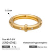 Wholesale Rings French Retro Style Stainless Steel Geometric Electroplating For Women And Men