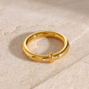 Wholesale Rings French Retro Style Stainless Steel Geometric Electroplating For Women And Men