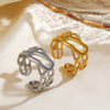 Wholesale Rings Stainless Steel Geometric Electroplated Oval For Women