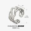 Wholesale Rings Stainless Steel Geometric Electroplated Oval For Women