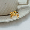 Wholesale Rings Stainless Steel Geometric Electroplating Jewelry
