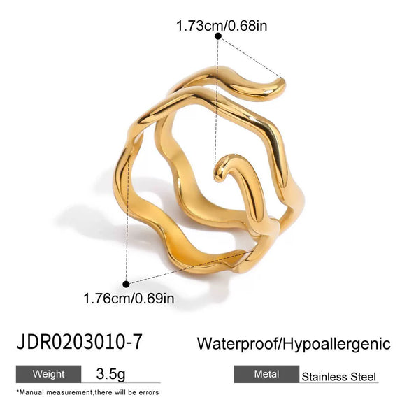Wholesale Rings Stainless Steel Geometric Electroplating Jewelry