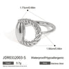 Wholesale Rings Stainless Steel Geometric Style Electroplating Jewelry