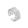 Wholesale Rings Titanium Steel Geometric Hollow Out Electroplated For Women