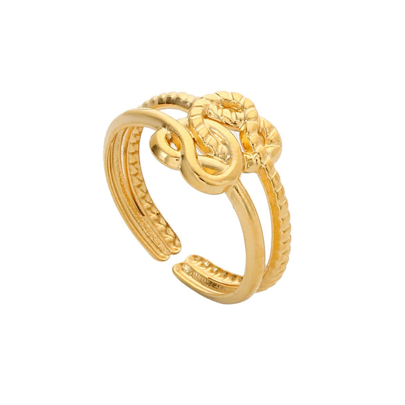 Wholesale Rings Titanium Steel Geometric Hollow Out Electroplated For Women