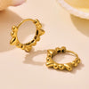 Wholesale Rivet Ring Earrings Polished Titanium Steel Geometric Electroplated For Women