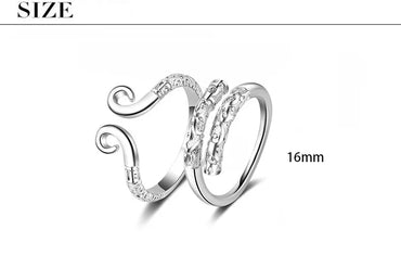 Wholesale Romantic Geometric Copper Plating Open Rings