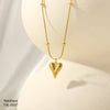 Wholesale Romantic Heart Shape Stainless Steel Plating Gold Plated Pendant Necklace