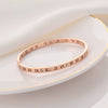 Wholesale Rose Gold Titanium Steel Women's Bracelet With Hollow Roman Numeral Diamond Buckle And Electroplating Treatment
