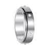 Wholesale Rotatable Antianxiety Decompression Ring Titanium Steel 18K Gold Plated Frosted Unisex Women