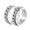 Wholesale Rotatable Chain Ring Bottle In Titanium And Stainless Steel With Geometric Design For Unisex