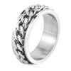 Wholesale Rotatable Chain Ring Bottle In Titanium And Stainless Steel With Geometric Design For Unisex