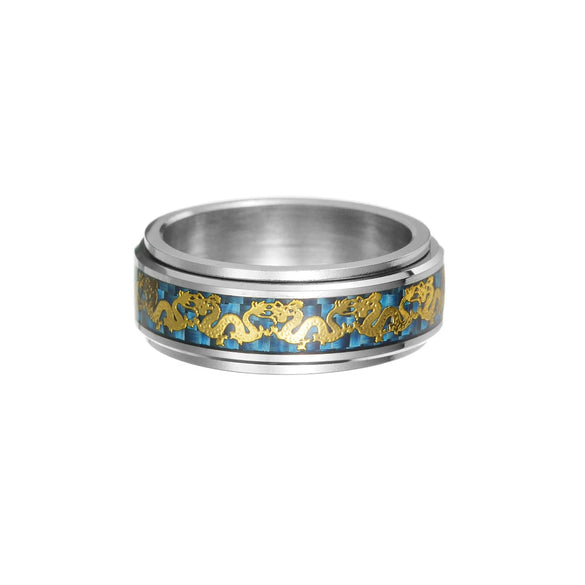 Wholesale Rotatable Decompression Unisex Titanium Steel Ring With Dripping Oil Luminous And Geometric Style Featuring Letters Numbers Text