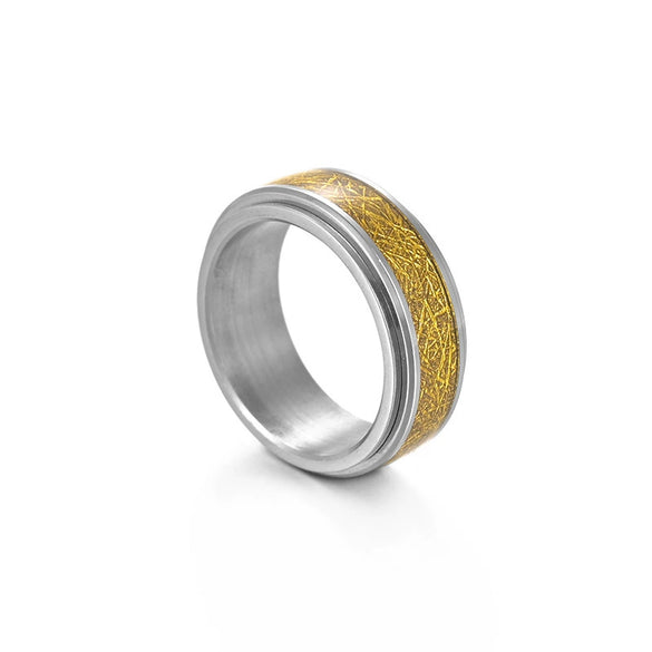 Wholesale Rotatable Decompression Unisex Titanium Steel Ring With Dripping Oil Luminous And Geometric Style Featuring Letters Numbers Text
