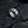 Wholesale Rotatable Electroplated Colorful Star And Moon Stainless Steel Ring With Letters Numbers Text Pattern Unisex Seiko Design