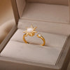 Wholesale Rotatable Geometric Simple Decompression Ring Copper Electroplating Unisex Women's
