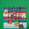 Wholesale Rotatable Tarot Color Necklace Copper Gold Plated Geometric Flower Style For Women