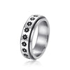 Wholesale Rotatable Unisex Niche Ring Stainless Steel Flower Geometric Jewelry Electroplated