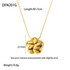 Wholesale Rotating Fivepetal Flower Pendant Stainless Steel And Titanium Steel Necklace With 18K Gold Plating For Women