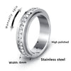 Wholesale Rotating Jewelry Geometric Stainless Steel Ring Polish Style For Women