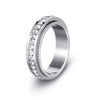 Wholesale Rotating Jewelry Geometric Stainless Steel Ring Polish Style For Women