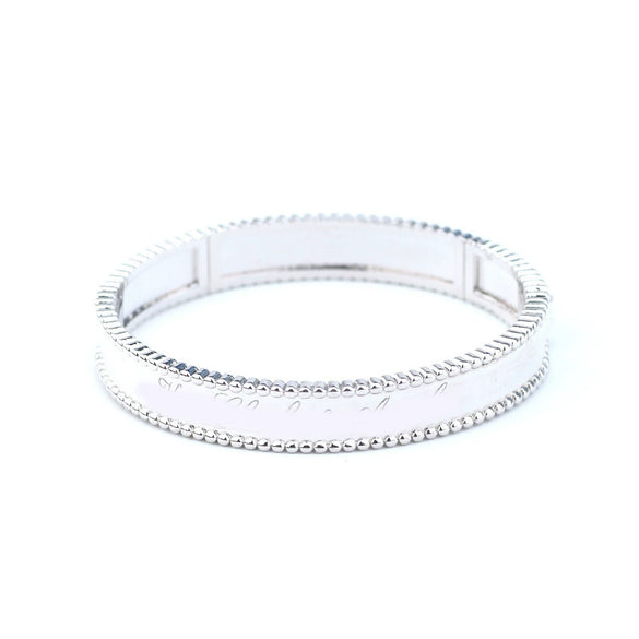 Wholesale Round Bead Edge Light Surface Engraved English Letters Bracelet Buckle Bracelet Ring Set In Environmental Protection Copper