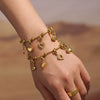 Wholesale Round Bead Heart Brilliant Zircon Bracelet In Fashion Style Made Of Stainless Steel With Electroplating For Women