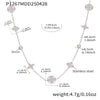 Wholesale Round Bead Zircon Hollow Lucky Fourleaf Flower Overlapped Necklace In Stainless Steel And Titanium Steel With Geometric Pattern And Electroplating For Women