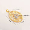 Wholesale Round Religious Pendant Copper 18K Gold Plated Vintage Charm Necklace For Women