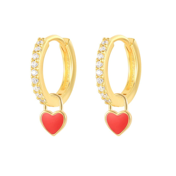 Wholesale S925 Copper Heartshaped Fashion Earrings For Women