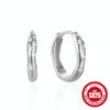 Wholesale S925 Pure Silver Four Claw Small Diamond Inlaid Earring With Star Flower Zircon And Geometric Pattern Electroplated For Women