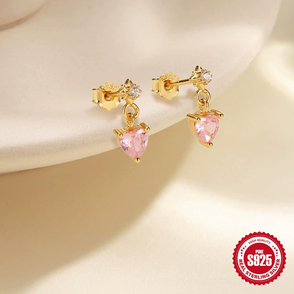 Wholesale S925 Silver Butterfly Tassel Fivepetal Flower Earrings Set With Diamonds Geometric Pattern Fashion Style