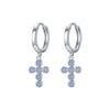 Wholesale S925 Silver Cross Design Sense Women's Earrings With Electroplating