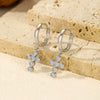 Wholesale S925 Silver Cross Design Sense Women's Earrings With Electroplating