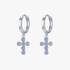 Wholesale S925 Silver Cross Design Sense Women's Earrings With Electroplating