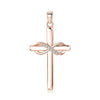 Wholesale S925 Silver Cross Pendant Necklace With Electroplating Glossy Stylish Trendy Faith Jewelry