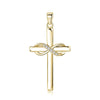 Wholesale S925 Silver Cross Pendant Necklace With Electroplating Glossy Stylish Trendy Faith Jewelry