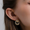 Wholesale S925 Silver Cshaped Metal Circle Earrings With Geometric Design And Electroplating