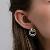 Wholesale S925 Silver Cshaped Metal Circle Earrings With Geometric Design And Electroplating