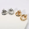 Wholesale S925 Silver Cshaped Metal Circle Earrings With Geometric Design And Electroplating