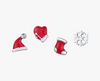 Wholesale S925 Silver Cute Mini Christmas Hat Snowflake Earrings With Diamond For Women