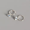Wholesale S925 Silver Devil's Eye Earrings For Women With Diamond Inlay