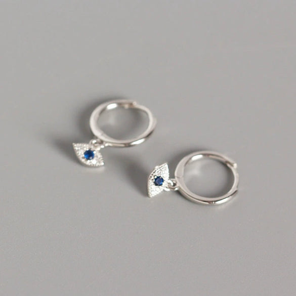 Wholesale S925 Silver Devil's Eye Earrings For Women With Diamond Inlay