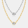 Wholesale S925 Silver Diamond Pendant Necklace With Retro Style High Sense Heavy Chain And Platinum Or 18K Gold Electroplating